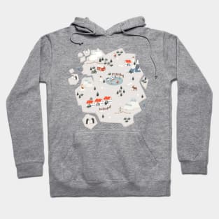 Winter Country Map 1 Hoodie